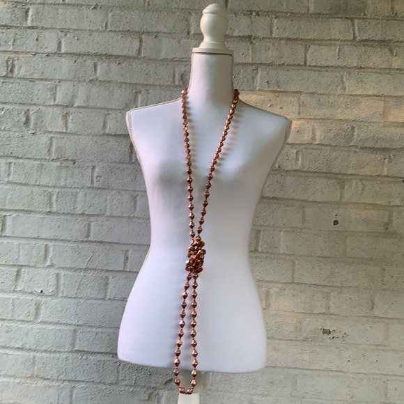 Metallic Beaded Necklace & Earring Set - Picture 4 of 8